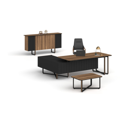 Efor Ofis ve Büro Makam Takımı 240 cm Masalı 240 cm dolaplı